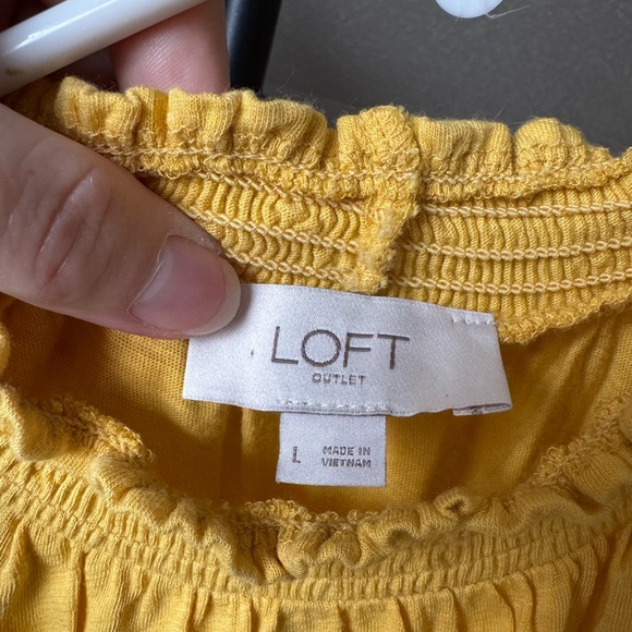 LOFT Ruffled Yellow Blouse - Picture 3 of 3